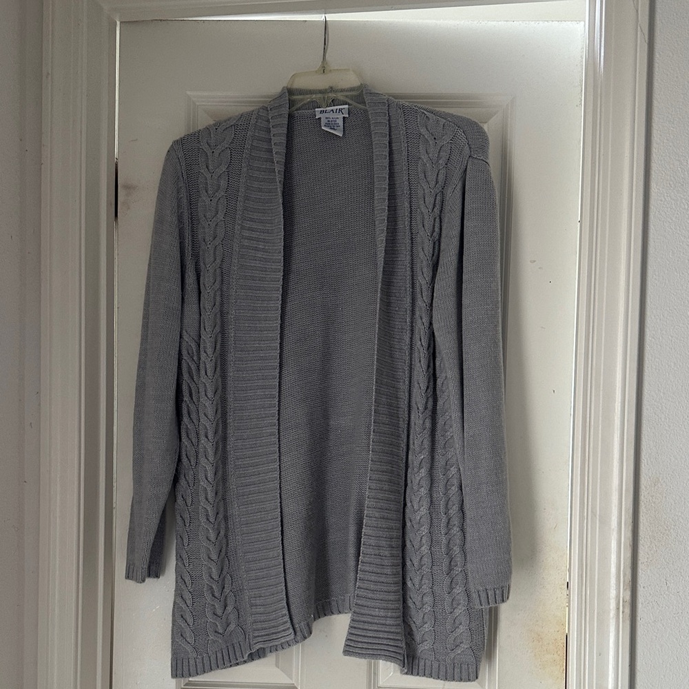 St. John's Bay Gray Open Front Cardigan